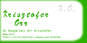 krisztofer orr business card